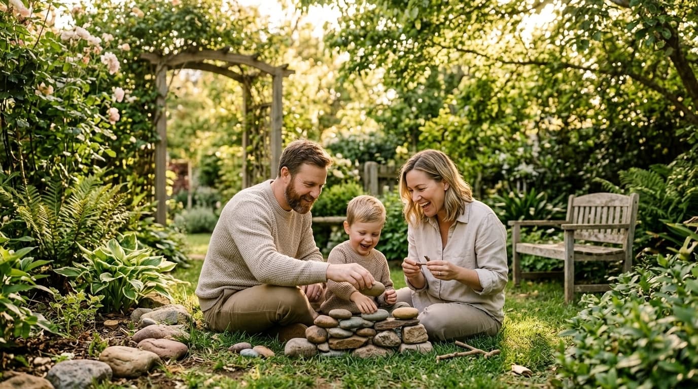 Two parents with their child